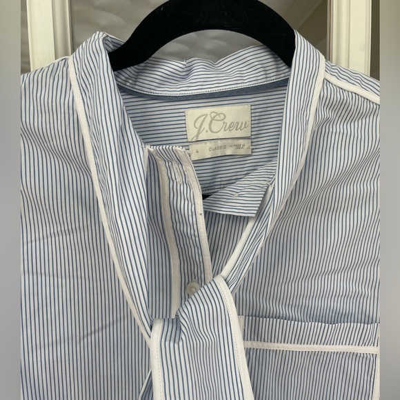 J. Crew Blue and White Striped Button Down - Picture 3 of 3